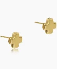 Signature Cross Gold Stud Earring