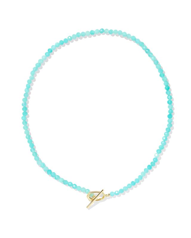 Sylvia Strand Necklace Teal Amazonite Gold