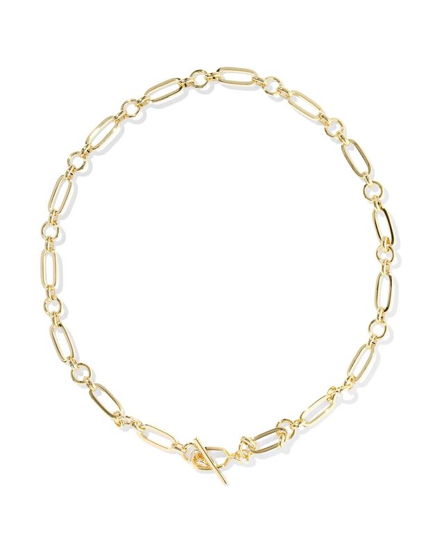 Sylvia Metal Link and Chain Necklace Gold