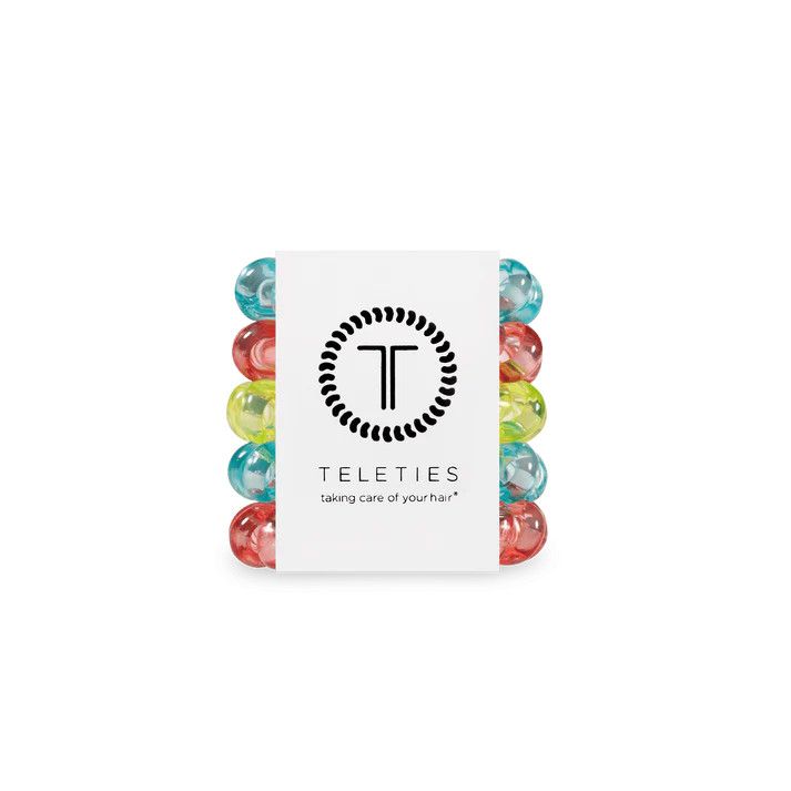 5 Pack Tiny Hair Ties Summer Brights