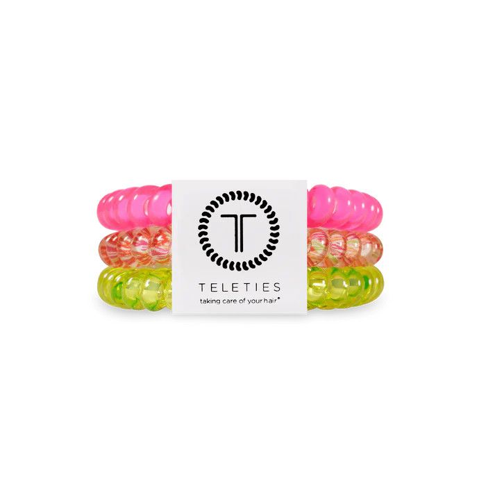 3 Pack Hair Ties Small Tropical Punch