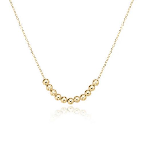 16 Inch Necklace Gold Classic Beaded Bliss