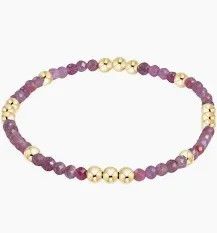Worthy Pattern 3mm Bead Bracelet- Ruby