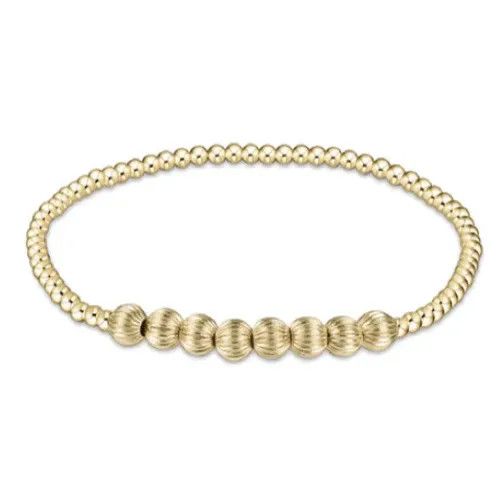Dignity 2.5mm Beaded Bliss 5mm Bead Bracelet- Gold