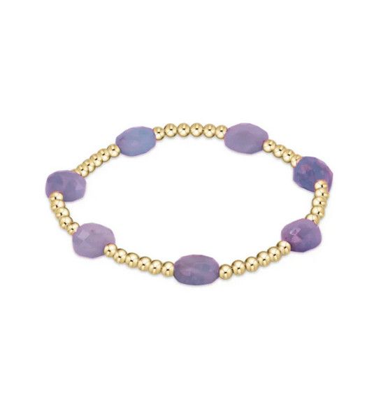 Admire Gold 3mm Bead Bracelet Amethyst