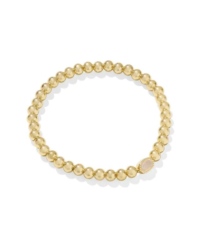 Mini Elaina Stretch Bracelet Iridescent Drusy Gold