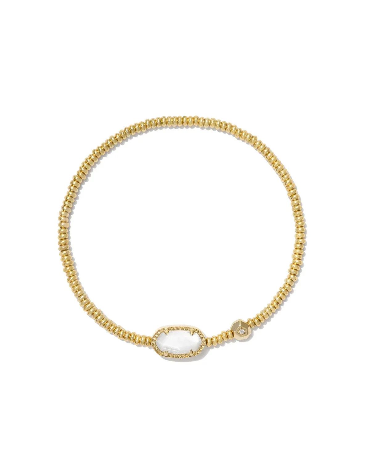 Grayson Stretch Bracelet Ivory MOP Gold