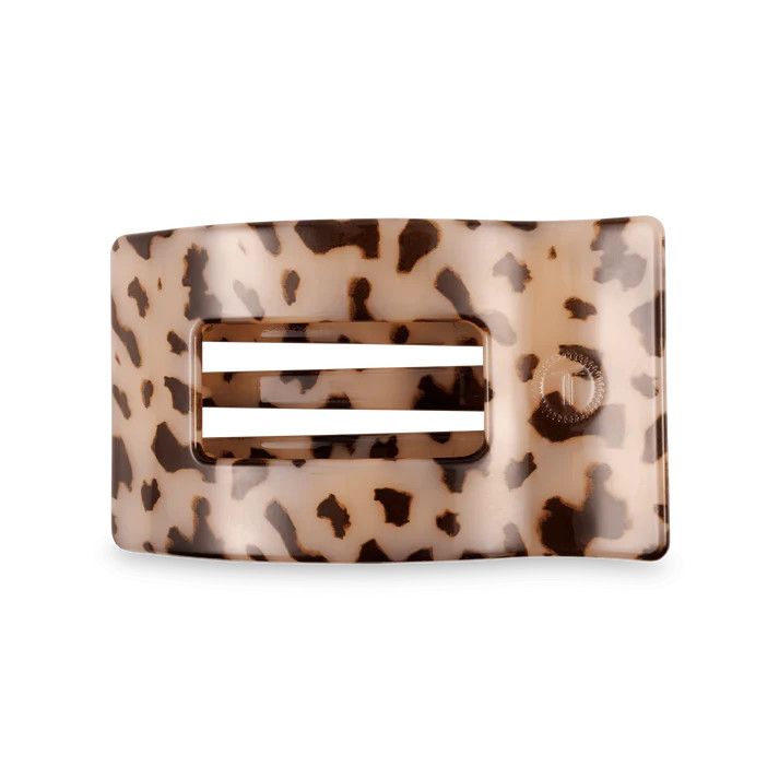 Medium Flat Rectangle Clip Blonde Tortoise