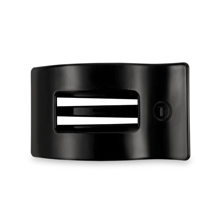 Medium Flat Rectangle Clip Jet Black