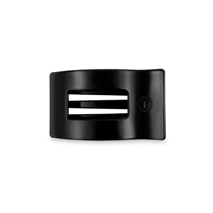 Small Flat Rectangle Clip Jet Black