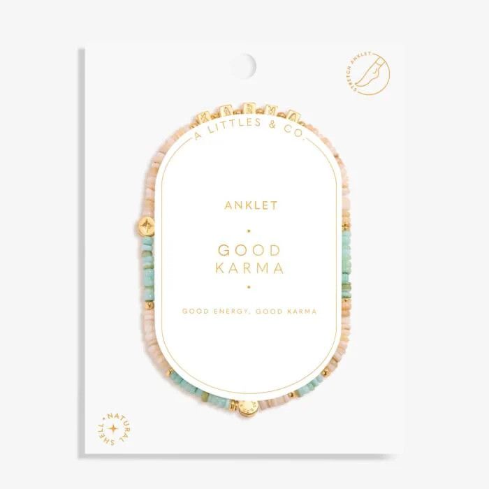 Happy Little Moments Good Karma Anklet Gold
