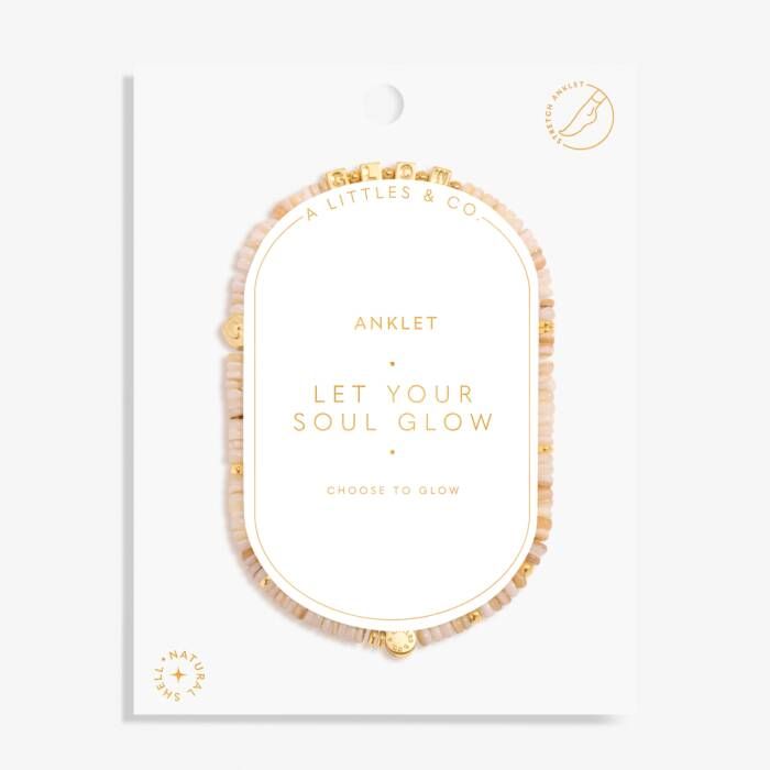 Happy Little Moments Let Your Soul Glow Anklet Gold
