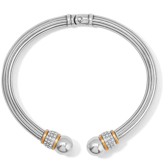 Meridian 2 Tone Open Hinged Bangle