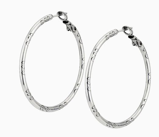 Large Hoop Charm Earrings