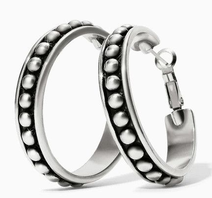 Pretty Tough Stud Large Leverback Hoop Earrings