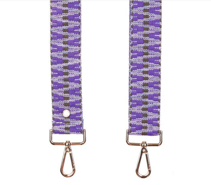 Pom Pom Strap Purple Nightshade Twill Narrow