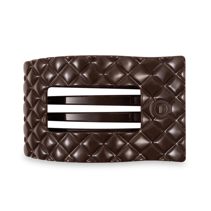 Large Flat Rectangle Clip Quilted Truly Taupe