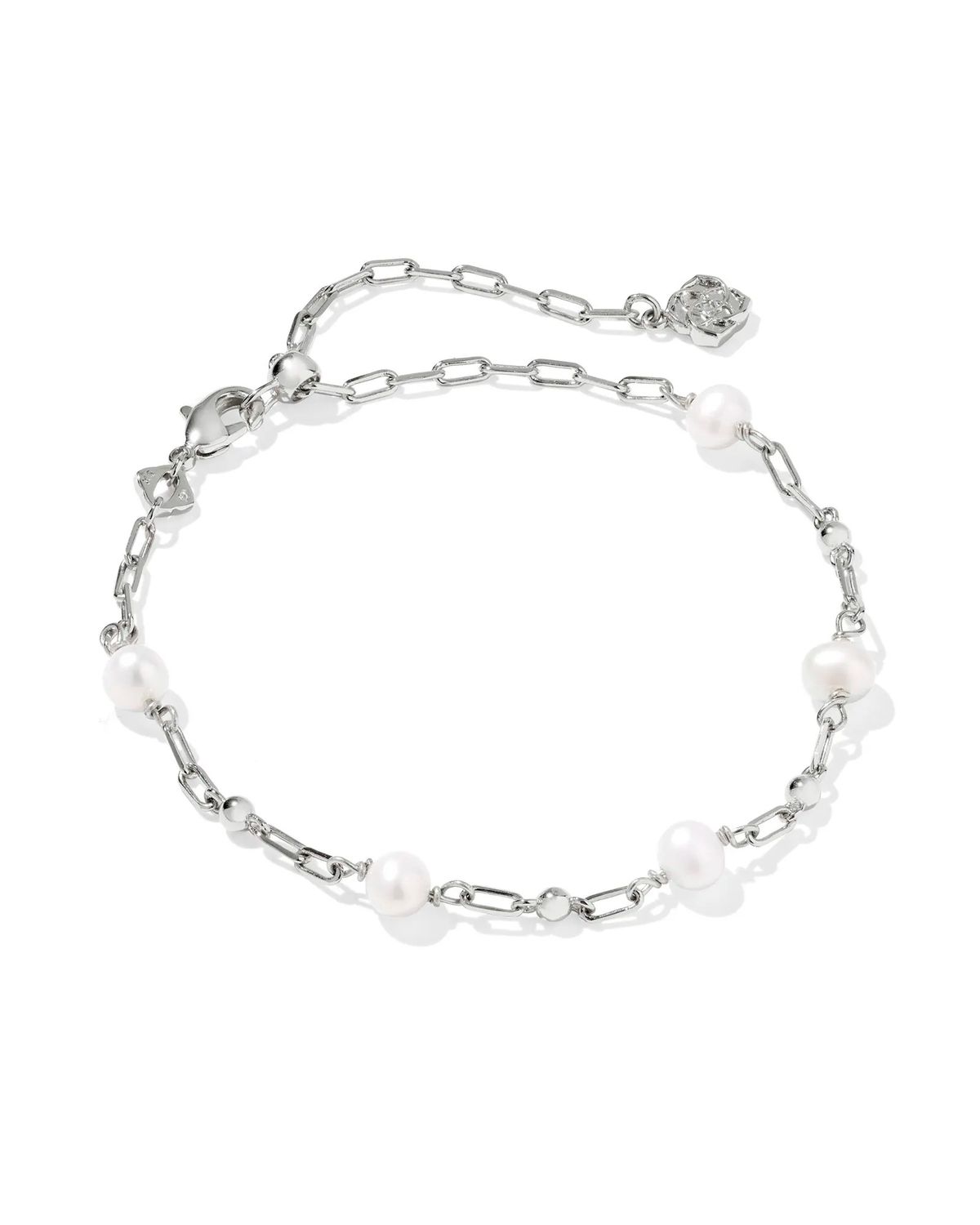 Ashton Delicate Chain Bracelet Freshwater Cultured Pearl Silver