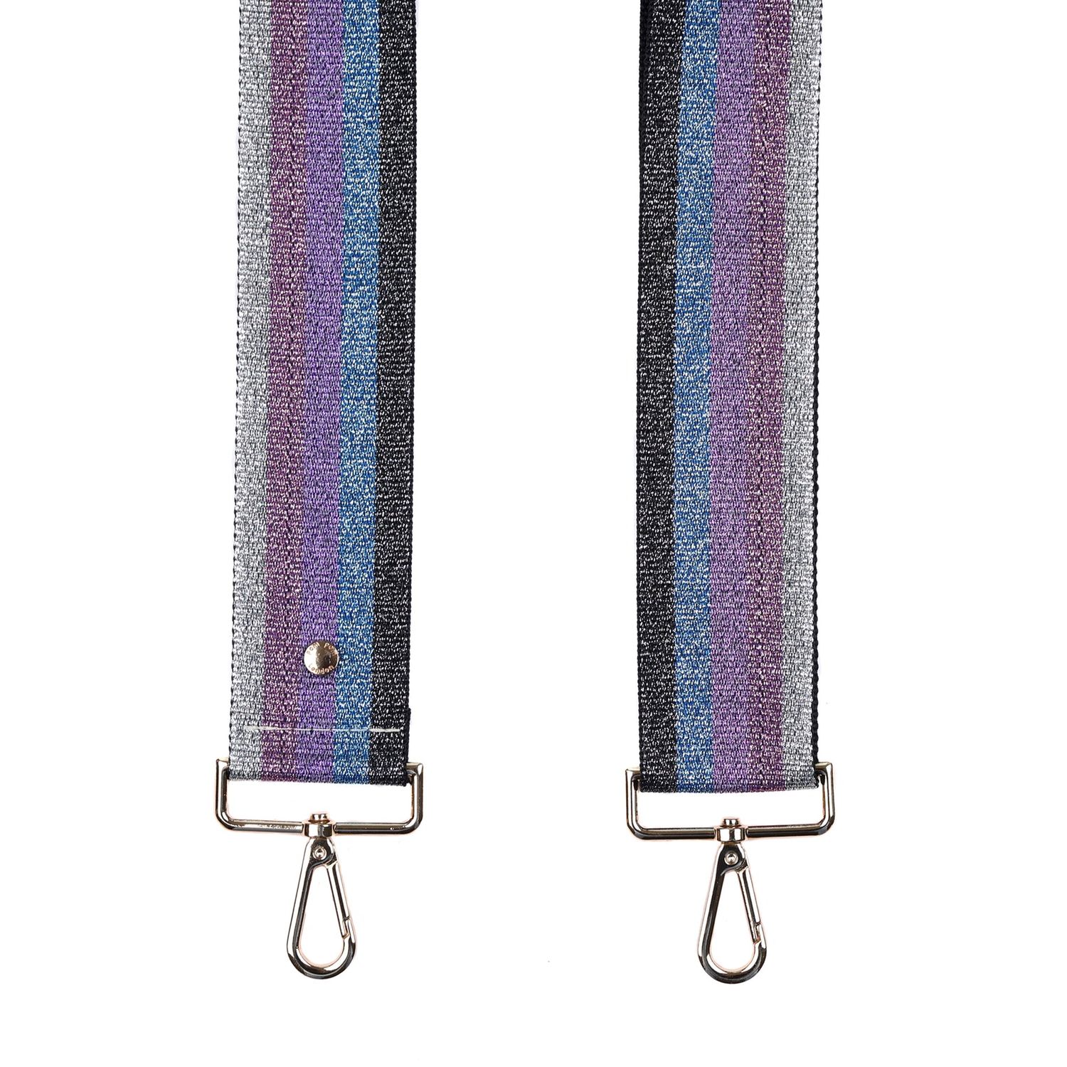 Pom Pom Strap Purple Glitter