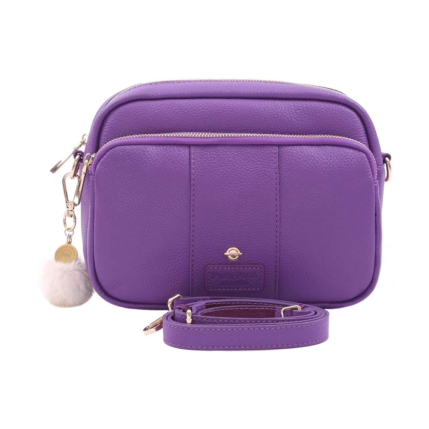Pom Pom Original Plus Bag with Special Keyring and Dust Bag Elizabeth Line Purple