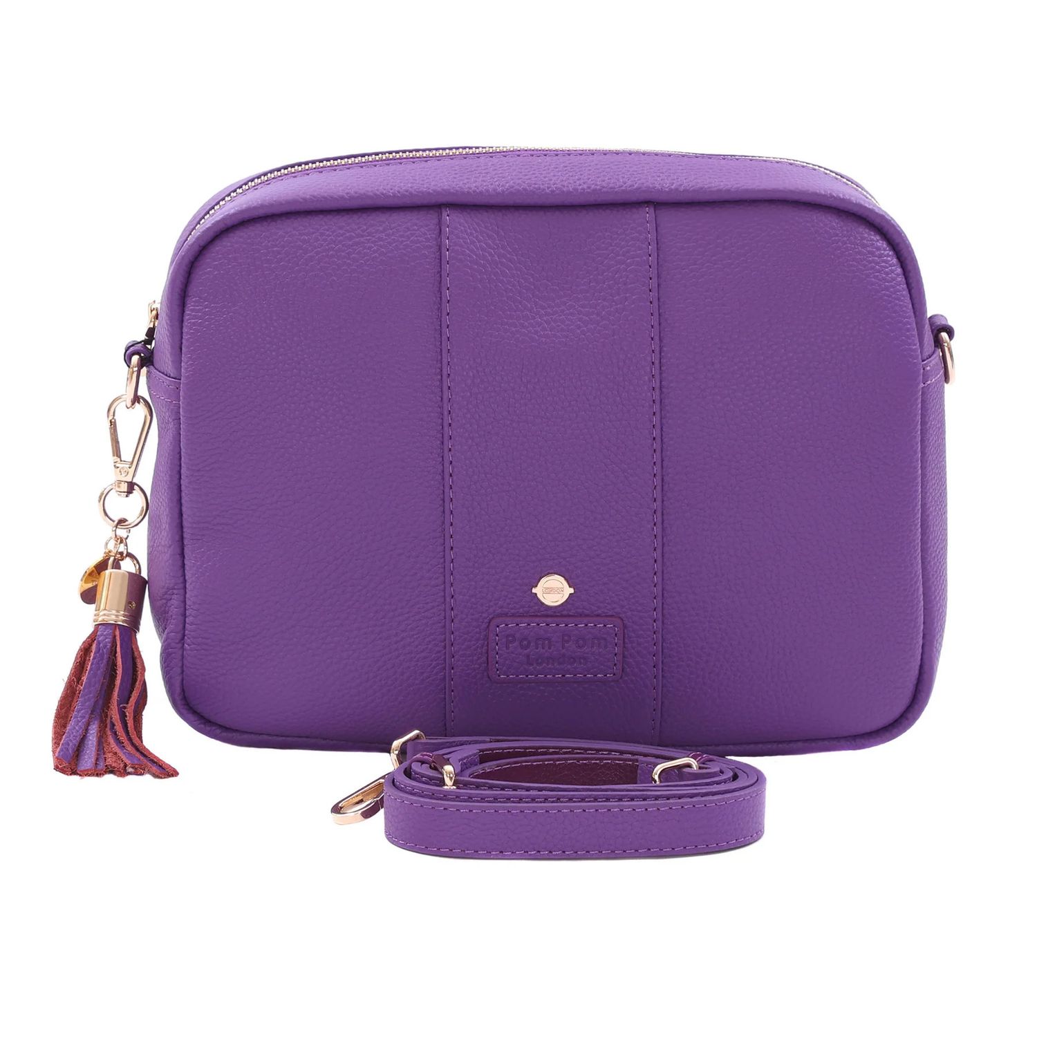 Pom Pom City Plus Bag with Special Keyring and Dust Bag Elizabeth Line Purple