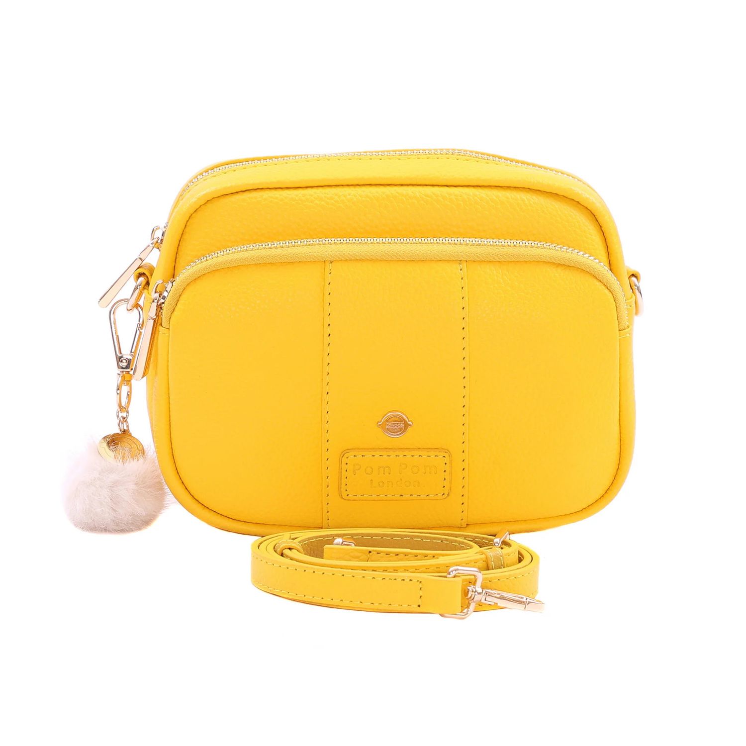 Pom Pom Original Bag with Special Keyring and Dust Bag Circle Line Yellow