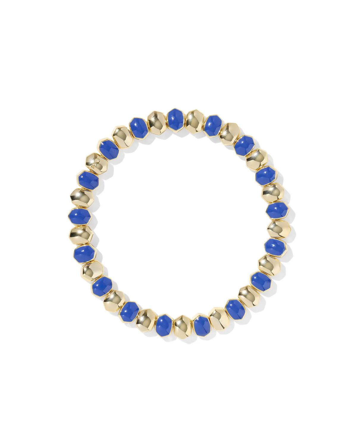 Daphne Stretch Bracelet Gold Blue Enamel