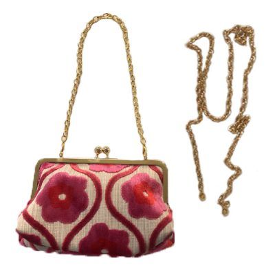 Glenda Gies Trixie with Chain Straps Coral/Pink Flower Power