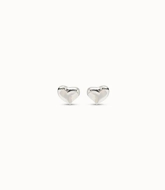 UNO Heart Earrings Silver