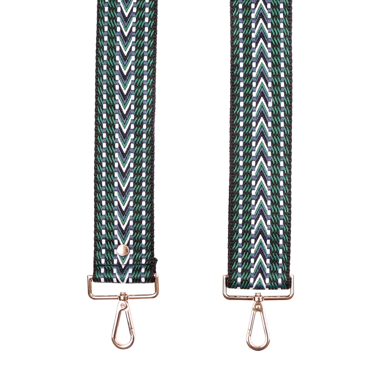 Pom Pom Strap Green Tribal