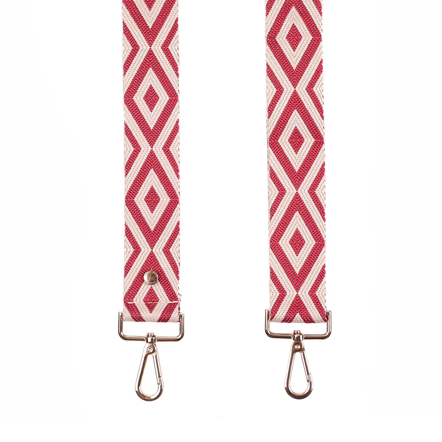 Pom Pom Strap Burgundy and Stone Diamond