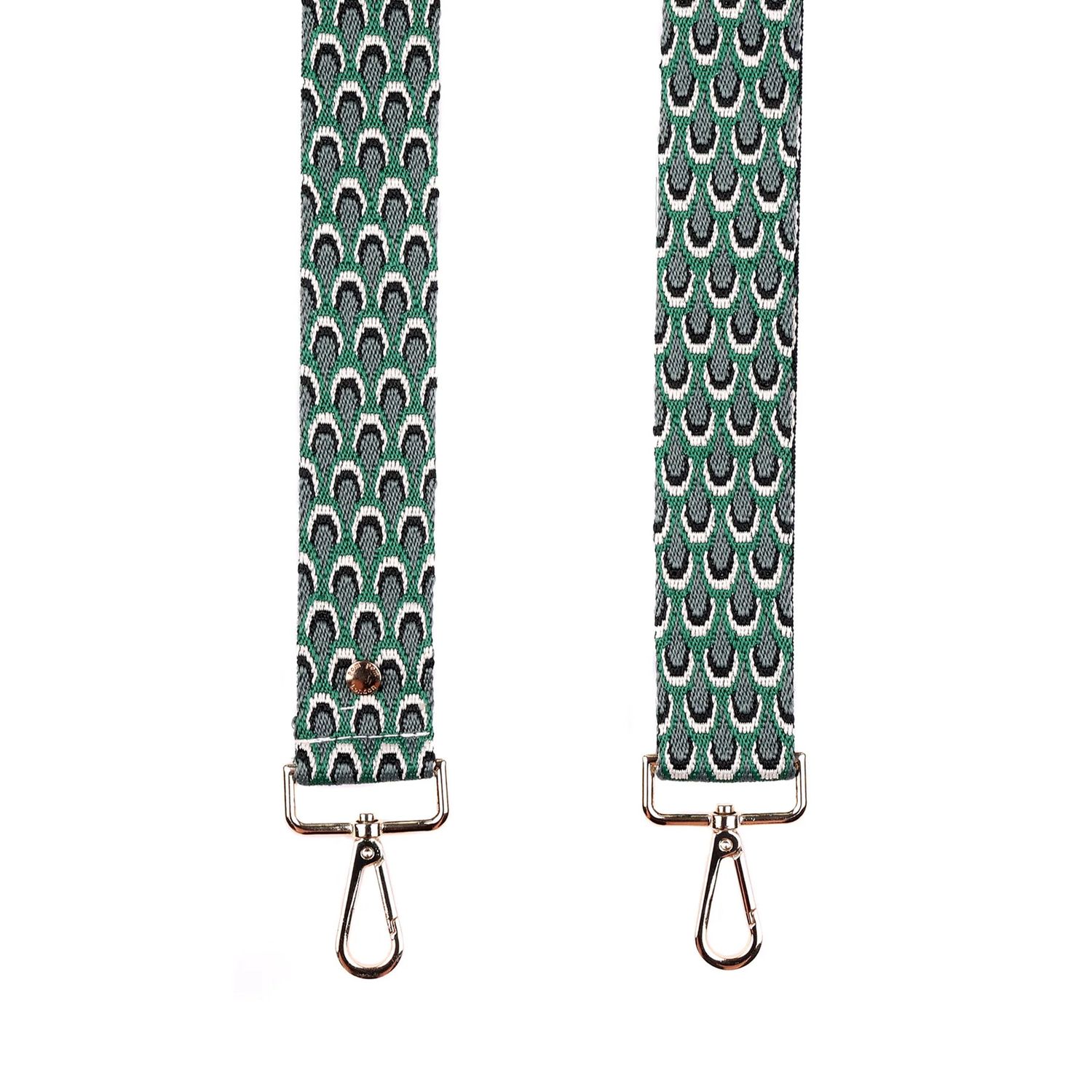 Pom Pom Strap Green Peacock