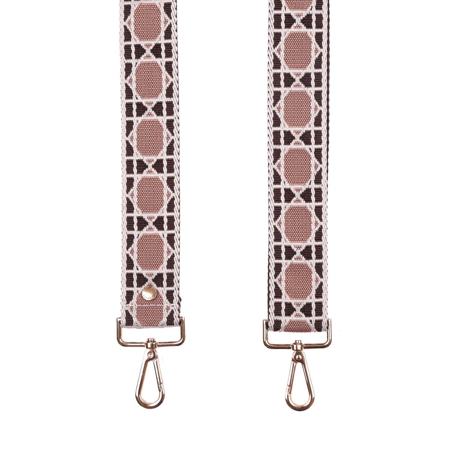 Pom Pom Strap Conker Rattan Weave