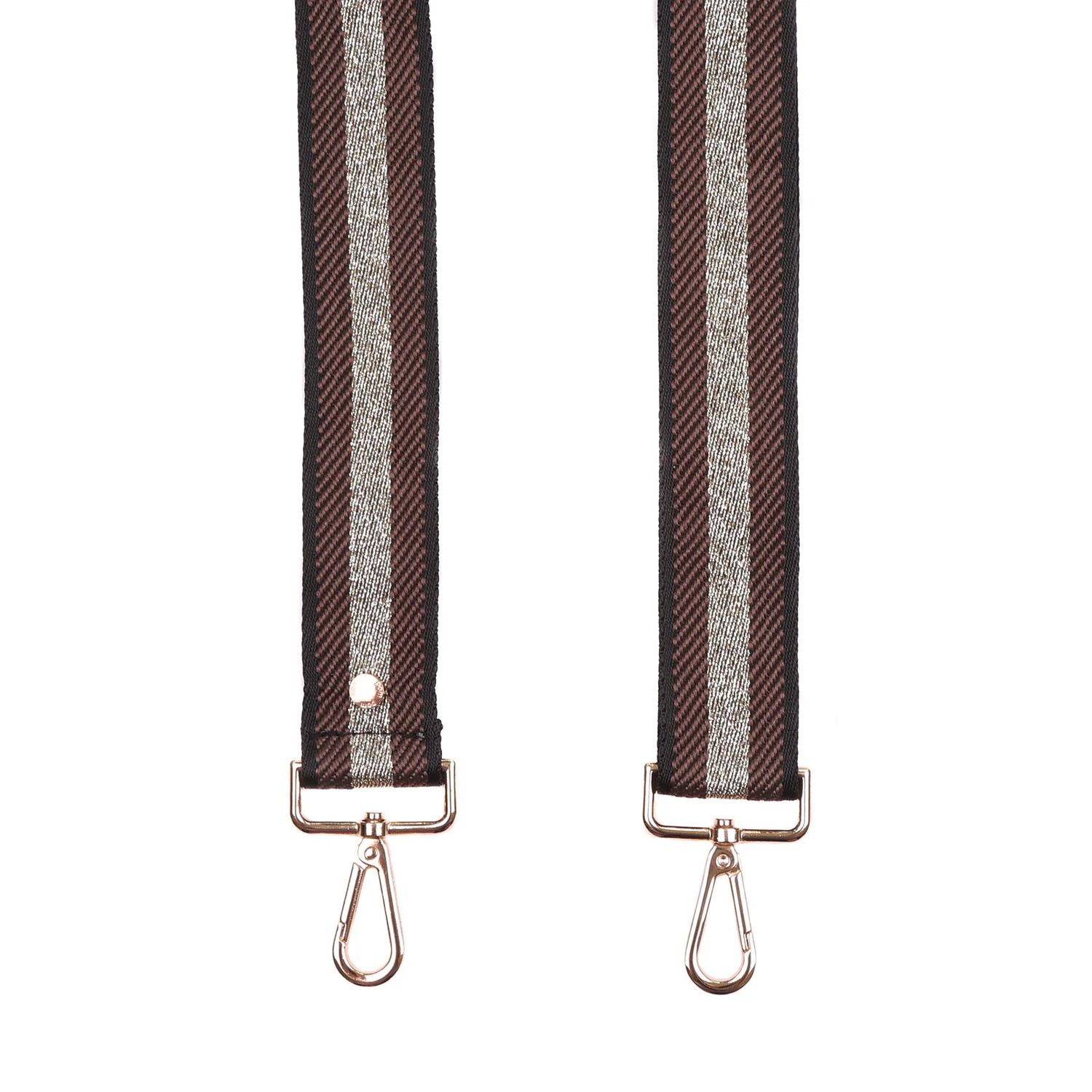 Pom Pom Strap Conker &amp; Gold Rope