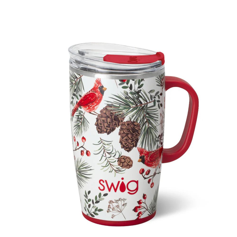 Travel Mug 18oz Winter Cardinals