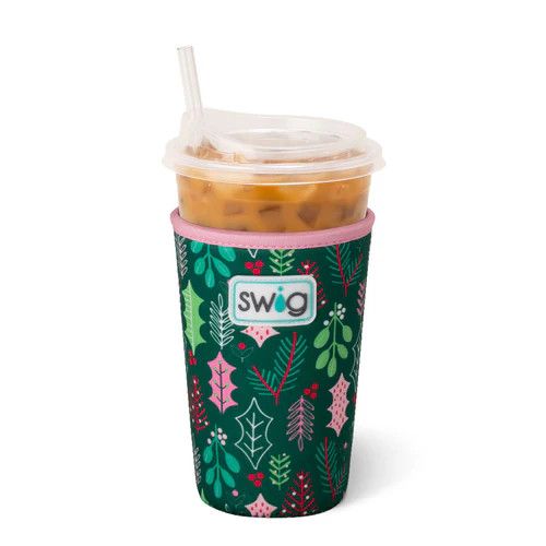 Iced Cup Coolie Merry Mistletoe Medium