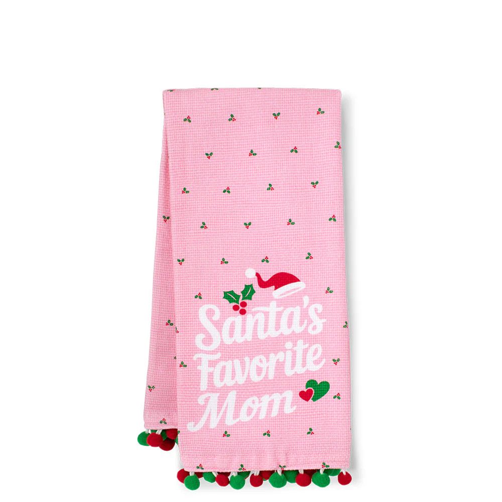 Tea Towel Santa&#39;s Favorite Mom