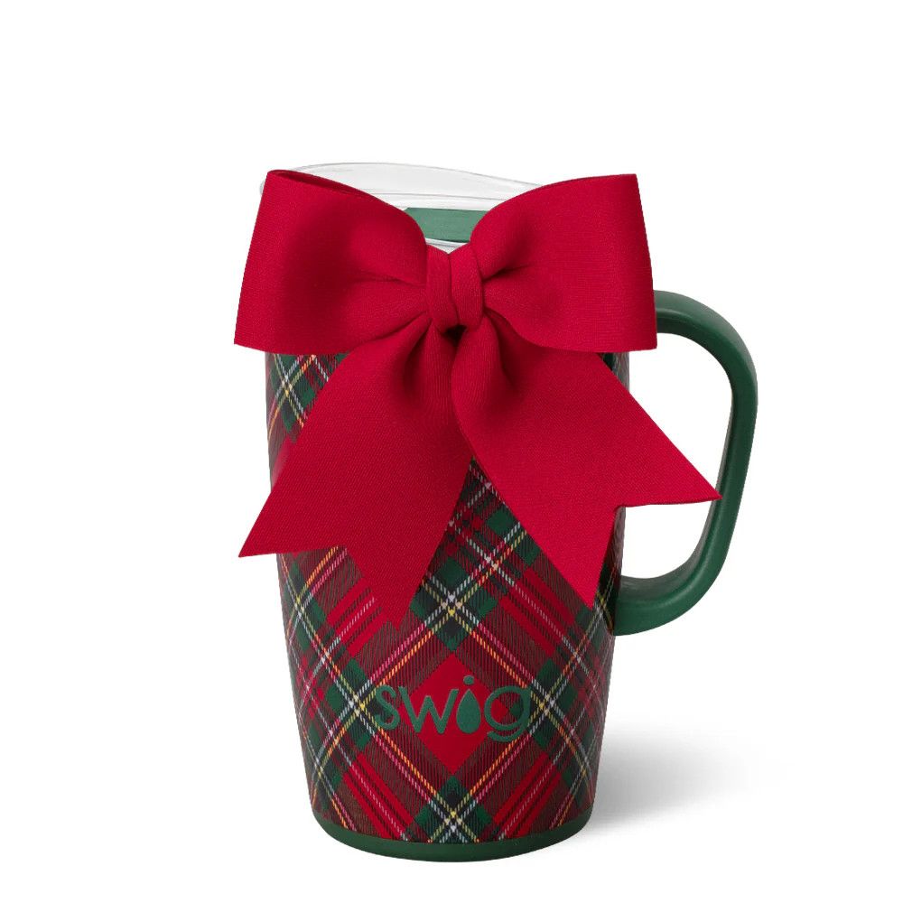 Travel Mug 18oz Christmas Plaid
