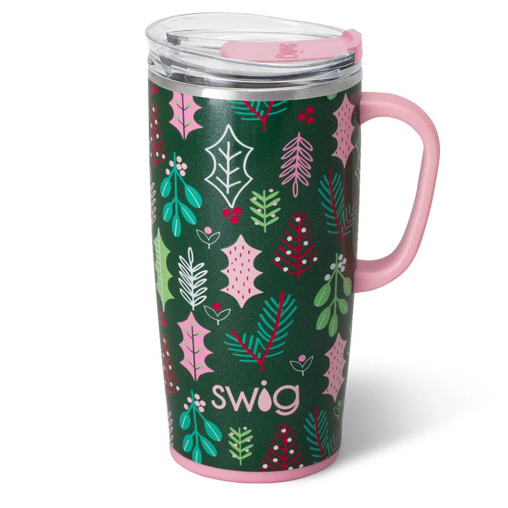 Travel Mug 22 oz Merry Mistletoe