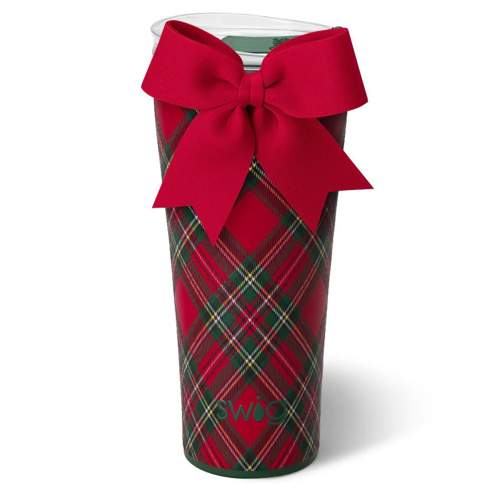 Tumbler 32 oz Christmas Plaid