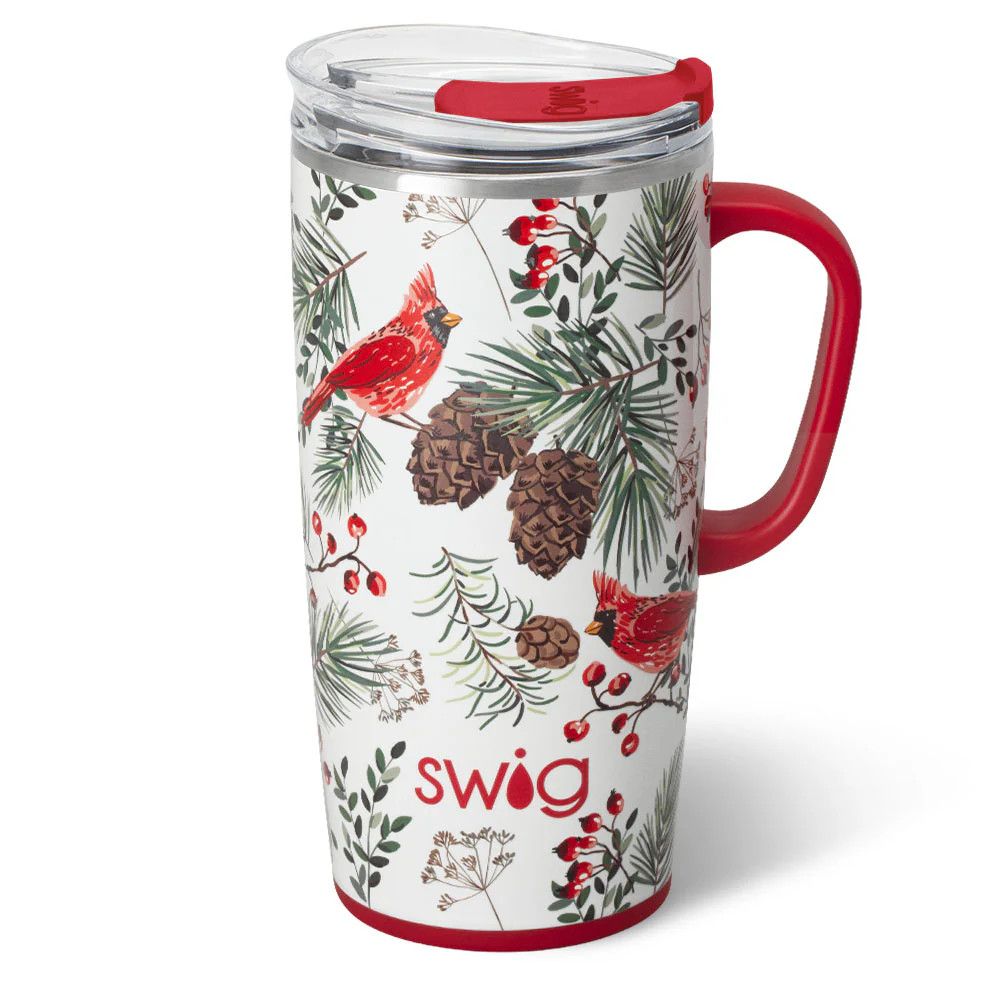 Travel Mug 22 oz Winter Cardinals