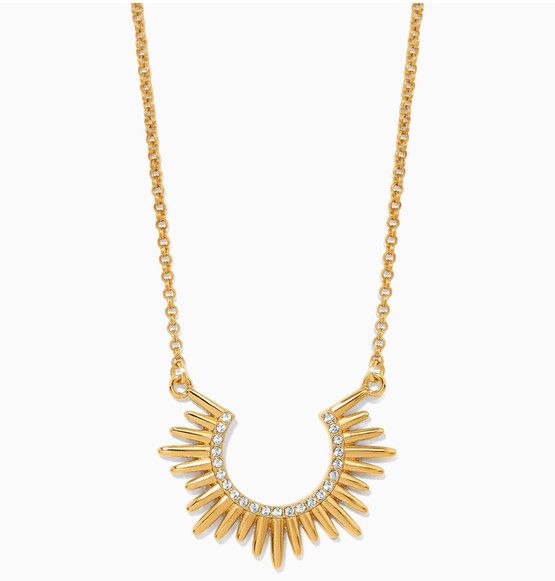 Solara Crescent Necklace Gold
