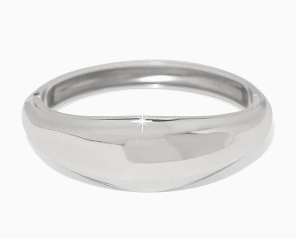 Cascade Lumina Hinged Bangle Silver