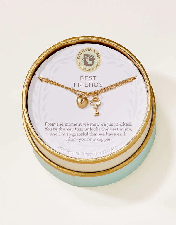 Sea La Vie Necklace 18&#39;&#39; Best Friends/Heart Key 2 pc/set