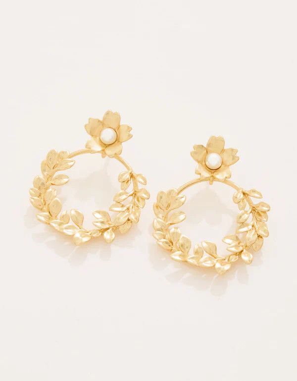 Wreath Earrings Pearl