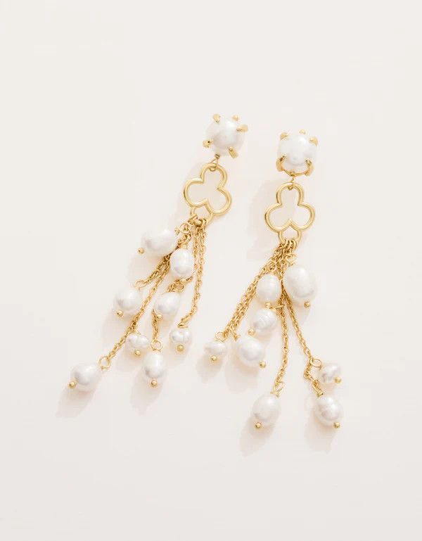Pearl Party Tassel Earrings Pearl