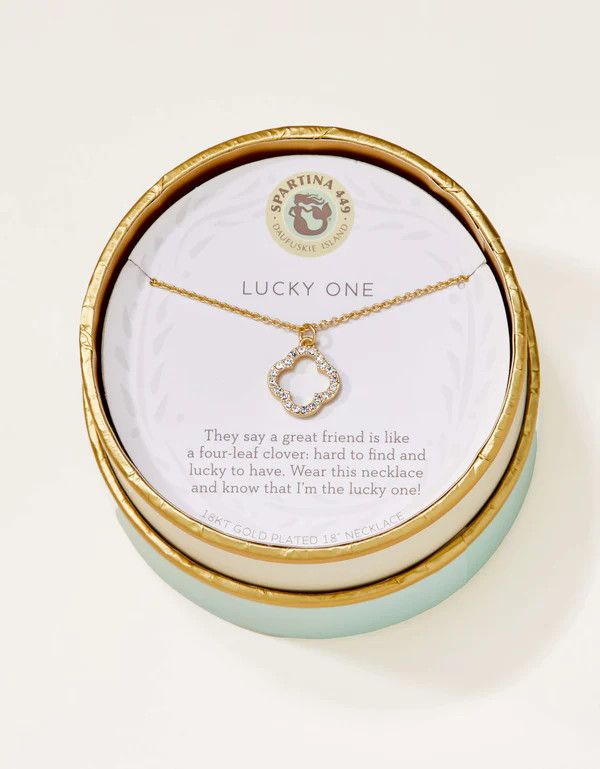 Sea La Vie Necklace 18'' Lucky One/Quatrefoil Gold