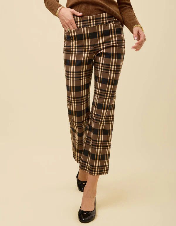 Maren Kick Flare Pant Guerard Estate Plaid, Size: S