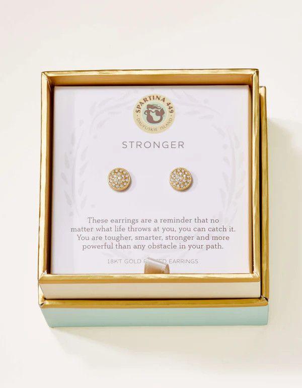 Sea La Vie Stud Earrings Stronger/Pave Disk