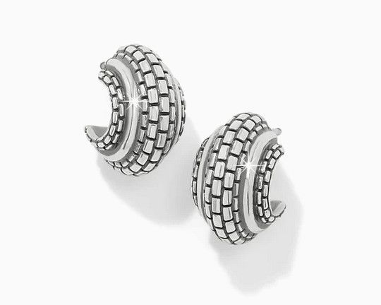 Ferrara Scala Hoop Earrings Silver